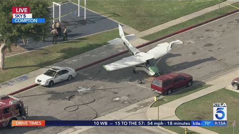 Plane crashes in Compton; gallons of fuel spilled